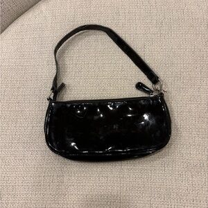 Urban Outfitters Black Glossy Shoulder Bag